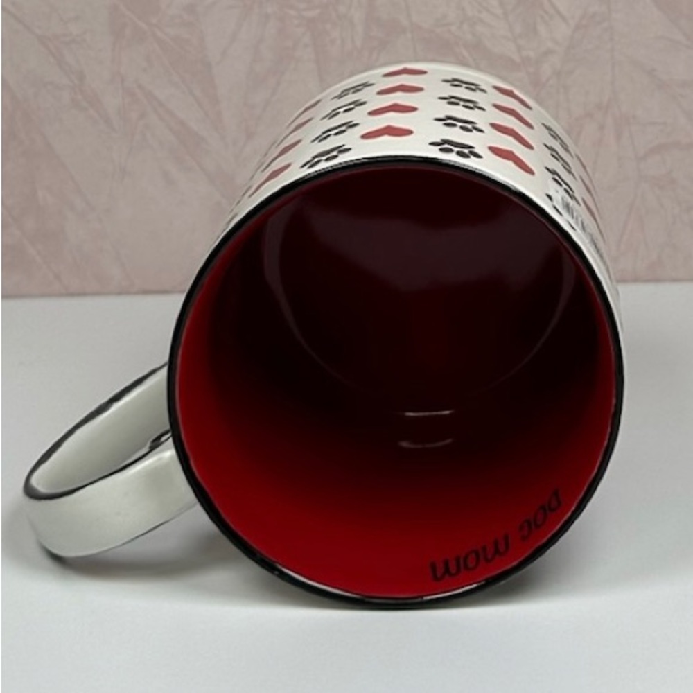 Spectrum Designz Dog Mom Heart and Paw Print Mug - Red and Black - Picture 12 of 14